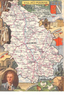52. N°53244. HAUTE MARNE .Blondel La Rougery. 1945. Carte Géographique - Andere & Zonder Classificatie