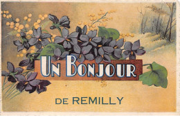 57 .n° 107474 . Remilly .un Bonjour .fleurs . - Autres & Non Classés