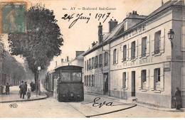 51 - Ay- SAN21774 - Boulevard Sadi Carnot - Tramway - Ay En Champagne