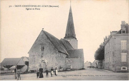 53.AM17244.Saint Christophe Du Luat.Eglise Et Place - Autres & Non Classés