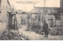 51 - AY-CHAMPAGNE - SAN27964 - Les Emeutes En Champagne - Avril 1911 - Ce Qui Reste De La Maison Bissinger - Grève - Ay En Champagne