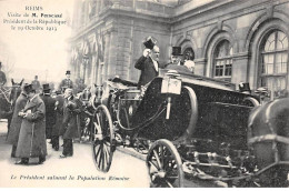 51 - REIMS - SAN37440 - Visite De M Poincaré, Président De La République, Saluant La Population - Le 19 Octobre 1913 - Reims