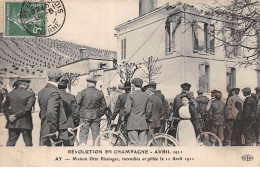 51 - AY - SAN37417 - Maison Otto Bissinger, Incendiée Et Pillée Le 11 Avril 1911 - Ay En Champagne