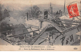 51 - AY - SAN33251 - Ruines Des Etablissements Deutz Et Geldermann - Révolution En Champagne Avril 1911 - Ay En Champagne