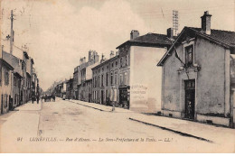 54 - LUNEVILLE - SAN54489 - Rue D'Alsace - La Sous Préfecture Et La Poste - Luneville