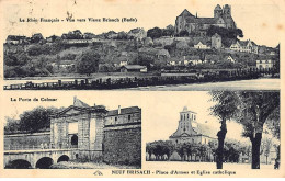 57 - NEUF BRISACH - SAN40086 - Place D'Armes Et Eglise Catholique - La Porte De Colmar - Le Rhin Français - Sonstige & Ohne Zuordnung