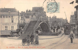 51 - REIMS - SAN38794 - Rue De Vesle - Passerelle Sur Le Canal - Reims