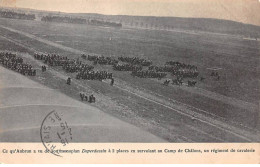 51 - CAMP DE CHALONS - SAN49081 - Ce Qu'Aubrun A Vu De Son Monoplan Deperdussin Survolant - Un Régiment De Cavalerie - Camp De Châlons - Mourmelon