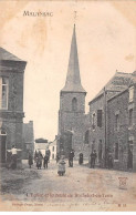 56 - MALANSAC - SAN55229 - L'Eglise Et La Route De Rochefort En Terre - Autres & Non Classés