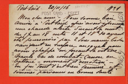 2499 / ♥️ (•◡•) Lisez ! Guerre Nuit 17 Et 18 Novembre 1916 Chasse Poursuite 2 Sous-Marin ◉ PORT-SAID View Native Quarter - Puerto Saíd