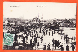 2198 / CONSTANTINOPLE Turquie Pont De GALATA 1911 Antoinette SADOUL Lacroix-Barrez Edition Au Bon Marché 150 Pera - Turkey