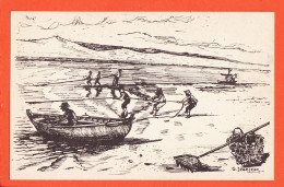 2460 / ⭐ Bassin ARCACHON 33-Gironde Pêche à La SENNE Illustration Guy JEANJEAN Série M-15 CP Numéroté 0223 Edit MAYER - Arcachon