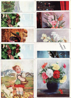 2096 / Série ART De La BOUCHE Et Des PIEDS-Lot 10 CPSM 1950s Artistres JARS BARBEDIENNE ARNULF MACHO THOMAS - Paintings