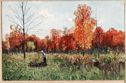 2071 / Attribué à Peter Paul MÜLLER-WERLAU 1864-1945 Ramassage Bois En Automne Holz Sammeln Im Herbst K.F 911 - Malerei & Gemälde