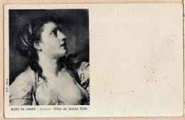 2124 / TÊTE De JEUNE FILLE Peintre Jean-Baptiste GREUZE 1725-1805 Né à TOURNUS Musee Du LOUVRE- B.F PARIS 1900s - Schilderijen