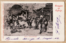 2215 / Ethnic Serbia Serbie Danse Guerrière Serbe 1902  à VETILLANT Villa Maurice Rotheneuf Par Paramé - Servië