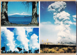 2315 / ⭐ TAUPO New Zealand Lake WAIRAKEI Geothermal Steam Mt NGARUHOE Erupting 1980s Photo THERKLESON BUTLER - Nieuw-Zeeland
