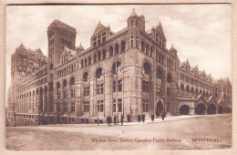 2266 / ⭐ MONTREAL WINDSOR Street Station CANADIAN PACIFIC Railway 1918 Publisher ALBERTYPE WIGNAM - KANADA  - Montreal