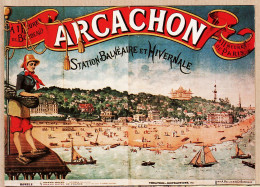 2471 / ⭐ ARCACHON Station BALNEAIRE Et HIVERNALE Affiche BELLIER -REPRO NUGERON R-10 Cppub - Arcachon