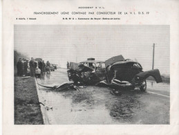 REF ENV15 26.5 X 20.5 Fiche Pédagogique Police Accident De La Circulation Citroen DS Boyer 71 - Coches