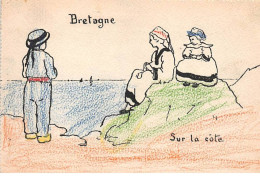 56 - N°88228 - Bretagne - Sur La Côte - Couple Et Enfant Au Bord De Mer - Andere & Zonder Classificatie