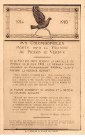 55 - VERDUN - SAN64084 - Aux Colombophiles - Morts Pour La France - Au Pigeon De Verdun - Verdun