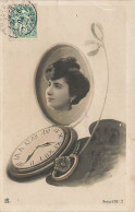 Fantaisie - Portrait D'une Femme Dans Un Médaillon, Au-dessus D'une Montre à Gousset - Surréalisme - H. Mandel - Frauen