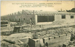 51.WARMERIVILLE.SERIE D'APRES GUERRE RECONSTITUTION N°5.HARMEL FRERES,FILATEURS VAL DES BOIS.ETAT DES TRAVAUX.SEPT 1921. - Autres & Non Classés