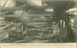 51.WARMERIVILLE.HARMEL FRERES,UNE DES GRANDES SALLES DE L'USINE (RETORDAGE) DETRUITE PAR LES ALLEMANDS SANS NECESSITE .. - Autres & Non Classés