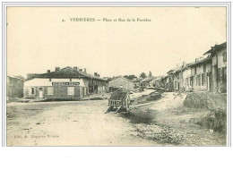 51.VERRIERES.PLACE ET RUE DE LA PERRIERE - Autres & Non Classés