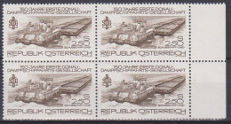 1979 , Mi 1602 ** (6) -  4 Er Block Postfrisch - 150 Jahre Erste Donau - Dampfschiffahrts - Gesellschaft , Schubschiff " - Unused Stamps