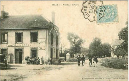 51.THUISY.ABORDS DE LA GARE.CAFE DE LA GARE.TACHES - Sonstige & Ohne Zuordnung