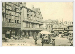 51.REIMS.PLACE DU MARCHE.HOTEL RESTAURANT.BISCUITS FOSSIER - Reims