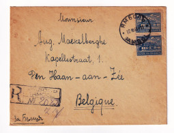 Registered Bulgaria 1948 Bulgarie Dimiter Andreeff Yambol Jambol Ямбол Belgique Den Haan Aan Zee Le Coq - Briefe U. Dokumente