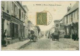 51.FISMES.n°6735.PORTE ET FAUBOURG DE SOISSONS.HOTEL ET CAFE.TACHES.VOIR ETAT - Fismes