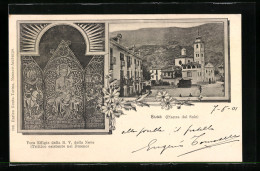 Cartolina Susa, Piazza Del Sole, Vera Effigie Della B. V. Della Neve  - Other & Unclassified
