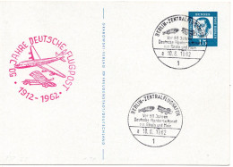 64777 - Berlin - 1962 - 15Pfg Luther PGAAnsKte "50 Jahre Flugpost" SoStpl BERLIN - ...DEUTSCHE PIONIER-LUFTPOST ... - Private Postcards - Used