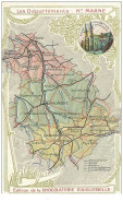 52.HAUTE-MARNE.n°9558.EDITION DE LA CHOCOLATERIE D'AIGUEBELLE.CARTE DU DEPARTEMENT ET DETAILS AU VERSO - Sonstige & Ohne Zuordnung