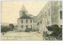 52.GIEY SUR AUJON.n°14.LA PLACE DU CENTRE.LA MAIRIE.L'ECOLE - Autres & Non Classés