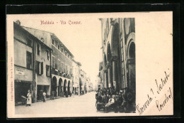 Cartolina Meldola, Via Cavour  - Autres & Non Classés