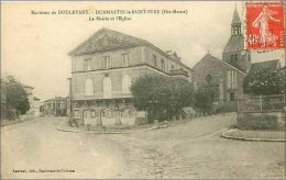 52.DOMMARTIN LE SAINT PERE.ENVIRONS DE DOULEVANT.LA MAIRIE ET L'EGLISE - Autres & Non Classés