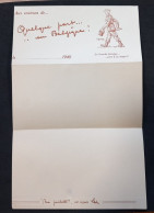 Enveloppe De Franchise Militaire Et Lettre Illustrée " Quelque Part En Belgique ;La Grande Bringue Part à La Soupe " - Guerra 40 – 45 (Cartas & Documentos)