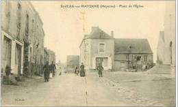 53.ST JEAN SUR MAYENNE.PLACE DE L'EGLISE.TACHES - Andere & Zonder Classificatie