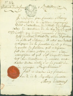 Révolution An 2 Avesnes An 2 Certificat D'un Fusilier Vitré (35) Cachet & Texte Bataillon District De Soissons - Politiques & Militaires