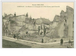 54.LUNEVILLE.LES MAISONS ET LA SYNAGOGUE DE LA RUE CASTARA, APRES L'INCENDIE.GUERRE 1914-16 - Luneville