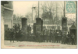 54.LONGWY.n°1307.ENTREE DE LA CASERNE DU 9eme BATAILLON DE CHASSEURS A PIED - Longwy