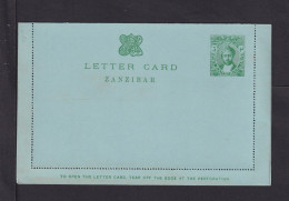 3 C. Grün Ganzsache-Kartenbrief (K 1) - Ungebraucht - Zanzibar (...-1963)