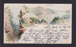 1899 - 1 P. Ganzsache Mit Bild "Hudson River Etc." Mit Zufrankatur Ab New York Nach Bremen - Cartas & Documentos