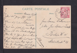 1910 - 10 C. Auf Karte Mit Bahnpoststempel Nach Berlin - Cartas & Documentos