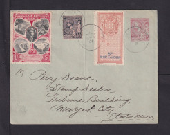 1901 - 5 C. Steuermarke Mit Zufrankatur Auf 15 C. Ganzsache Nach USA - Brieven En Documenten